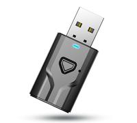 Adaptateur USB Bluetooth 5.0 pour TV, Émetteur et Récepteur Audio 2 en 1 avec Prise Jack 3,5mm, Transmetteur Audio Portable pour PC, Voiture, Chaîne Stéréo, Microphone Intégré, Mains Libres