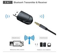 Adaptateur USB Bluetooth 5.0, transmetteur récepteur 3 en 1, Dongle 3.5mm AUX pour PC, casque d'écoute, stéréo, appel mains libres, voiture, Audio HIFI