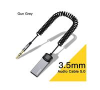 Adaptateur USB Bluetooth auxiliaire (gris) Messager avec prise jack 3,5 mm et kit mains libres audio
