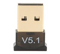 Adaptateur USB BT Compact V5.1, Adaptateur BT 5.1 à Large Couverture pour Entreprise à Domicile avec Matériau ABS Noir, pour 7, 8.1, 10, 11,