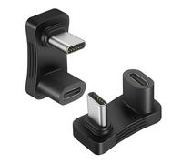 Adaptateur USB C 180 degrés, 2 Stück USB C Winkelstecker mit 10Gbps, 4K @60Hz und PD100W Schnellladung usb c winkel für Steam Deck, für Switch,für Laptop, für Tablet, für SAMSUNG