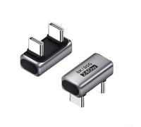Adaptateur USB C 240 W avec charge PD 48 V 5 A, transfert de données 80 Gbit/s et sortie vidéo 8K60 Hz compatible avec plusieurs appareils (C rotatif C mère U)