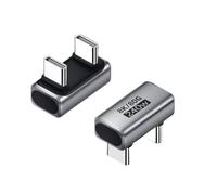 Adaptateur USB C 240 W PD Power Delivery 48 V 5 A avec transfert de données haute vitesse 80 Gbit/s et vidéo 8 K60 Hz pour tous les appareils compatibles (C rotatif C mère U)