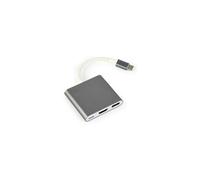 Adaptateur USB-C 3.0 02-SG vers HDMI, 1x USB-A ,1x USB-C (Gris)