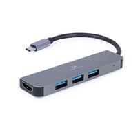 Adaptateur USB-C 3.0 2-01 vers HDMI, 3x USB-A (Gris)