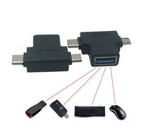 Adaptateur USB C 3.0 OTG, câble adaptateur 2 en 1 Micro USB OTG convertisseur pour Xiaomi One Plus Nexus 6P tout en un nouveau