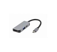 Gembird Adaptateur USB-C 3.1 3-02 vers HDMI, 1x USB-A, 1x USB-C – Gris