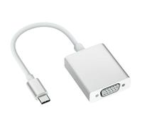 Adaptateur USB C 3.1 vers VGA, Adaptateur Type-C Mâle vers VGA Femelle Thunderbolt 3 pour Ordinateur Portable et Table, Compatible avec Mac B00k Pro 2019/2020/2021, MacB00k Air, i-Pad Pro, Chr0me-B00k