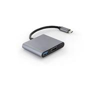 Adaptateur USB-C 3 en 1 HDMI, USB-A, USB-C PD charge - Gris - 395293