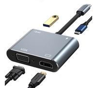 Adaptateur USB C 4k/type c vers VGA, convertisseur Audio/vidéo, compatible HDMI, PD 87W, chargeur rapide pour Macbook pro, Samsung s9/s10