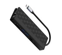 Adaptateur USB C 7 ports avec port multimédia 4K30 Hz Gigabit Ethernet et chargement PD100 W 2 x USB 3.0 Hub de transfert de données haute vitesse