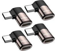 Adaptateur USB C 90 degrés, Prolongateur USB C Mâle vers Femelle à Angle Droit 100W, Connecteur USB4 Type C 40Gbps, 8K@60Hz pour Steam Deck, Switch, MacBook Air, Tablet and More Type C Devices