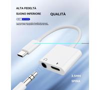 Adaptateur USB C A 3.5mm AUX Câble Casque Audio(2 Pack)Type C Charge SDoppiator 2in1 Pour Apple IPhone Écouteurs Adaptateur Splitter Dongle iPad Accessoires Compatible Pour Chargeur tpc-3.5