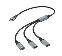 Adaptateur USB C à usage multiple - Convertisseur de cordon pour connecter le clavier et la souris - Synchronisation efficace des données d'alimentation - Dissipation rapide de la chaleur