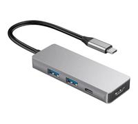 Adaptateur USB C avec 4K HDTV Type C 2 ports USB 3.0 Charge rapide Alimentation 4 ports USB Splitter pour adaptateur portable Charge rapide