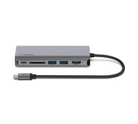 Adaptateur USB-C Belkin Connect Multiport 6-in-1 Gris