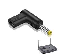 Adaptateur USB C CC de type C,Adaptateur de chargeur d'alimentation pour ordinateur portable 19,5 V coudé à 90 degrés - Entrée femelle de Type C adaptateur de charge DC5.5x2.5mm/5.2x2.1mm/4.8x1.7mm/4.