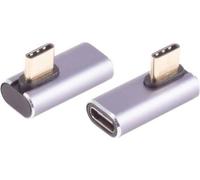 Adaptateur USB-C coudé à 90°, 40 Gbps, transfert de données bidirectionnel, vertical, gauche/droite