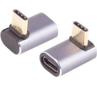 Adaptateur USB-C coudé à 90°, 40 Gbps, transfert de données bidirectionnel, vertical, haut/bas