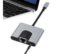 Adaptateur USB C Ethernet Gigabit LAN Network Cable Converter 1000Mbps | Internet filaire rapide et stable, Plug & Play, port de charge, compatible avec ordinateur portable, tablette, PC, voyage
