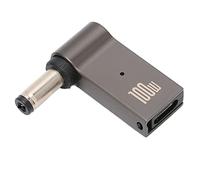 Adaptateur USB C Femelle vers CC, USB C à 90 Degrés vers Prise Cylindrique CC 5,5 X 2,1 Mm, Connecteur de Chargeur D'alimentation PD 100 W 5 A, Adaptateur de Charge Portable pour Ordinateur Portable