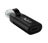 Adaptateur USB C femelle vers Ethernet mâle-Noir, adaptateur réseau USB C vers RJ45 Gigabit Network,Convertisseur portable, realize réseau via câble USB C ou USB A-C,compatible avec iPad,Laptop,ecc