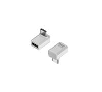 Adaptateur USB-C Femelle vers Mâle 240W 80Gbps à Angle Droit (Lot de 2) Blanc