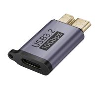 Adaptateur USB-C Femelle vers Micro-B 3.2 SuperSpeed Mâle 10Gbps LinQ Gris
