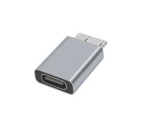 Adaptateur USB-C femelle vers Micro B mâle Charge Synchronisation Compact Gris