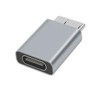 Adaptateur Usb-C Femelle Vers Micro B Mâle Charge Synchronisation Compact Gris