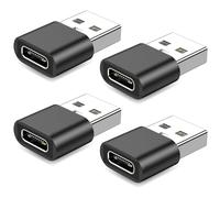 Adaptateur USB C Femelle vers USB A Mâle (4 Pièces) - Compatible avec Samsung Galaxy, Chargeurs et Autres Ports Type C