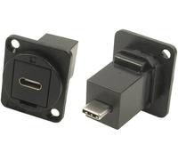Adaptateur USB-C® femelle vers USB-C® mâle Cliff CP30211MB 1 pc(s)