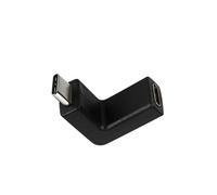 Adaptateur USB-C Femelle vers USB-C Mâle Coudé 90° Ultra-compact Noir