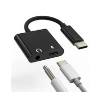 Adaptateur USB C fiche vers Prise Casque 3.5mm Jack DAC USB Charge Rapide et Audio AUX Micro separateur rallonge Tablette pour iPhone pour iPad Compatible avec Samsung Galaxy S22 Ultra，LG,Pixel 4 XL