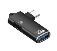 Adaptateur USB C haute vitesse vers adaptateur femelle - Charge rapide : 5 Gbit/s - Avec alimentation 100 W/10 W