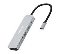 Adaptateur USB C HDMI de type C, convertisseur DAPOKJD 6 en 1 de type C (HDMI 4K + USB 3.0 + 2.0 + entrée SD & TF+PD100 W) Station d'accueil USB-C, dongle multiport de type C compatible avec iPad