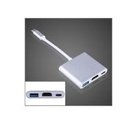 Adaptateur USB-C HDMI ultra-fin avec boîtier en aluminium, charge PD, vidéo, données, compatible multi-ports
