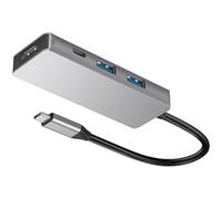 Adaptateur USB C HDTV 4 en 1 Répartiteur USB C avec 4K HDTV Type 2 x USB 3.0 Port Charge rapide pour téléphone Station d'accueil pour ordinateur portable