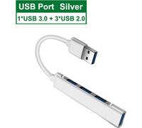 Adaptateur Usb C Hub 3.0 Type 3.1 4 ports Distributeur OTG pour Lenovo Macbook Pro 13 15 Air Accessoires informatiques Argent Interface USB3.0