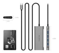 Adaptateur USB-C HUB Lention avec 4K HDMI et 1 M Longueur de Câble - Gris G