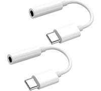 Adaptateur USB C Jack 3,5 mm, 2 Pack Adaptateur Jack Phone 16 15 Aux Casque Écouteurs Audio Type-C vers 3,5 mm DAC Convertisseur Prise Kompatibel mit Samsung Galaxy S24 S24 Ultra S23 S23 Ultra S22