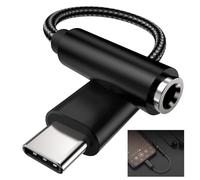 Adaptateur USB C Jack 3,5mm Adaptateur de Prise de Casque Type C avec DAC Ecouteurs Numérique Jack USB C vers Audio AUX en Nylon pour Samsung Galaxy S20 S20+ iPhone 15 Series MacBook Pro Huawei