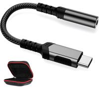 Adaptateur Usb C Jack 3,5Mm, Nylon Tressé Adaptateur Jack Usb Type C Audio Dac Hi-Res Chipset Pour Samsung Galaxy S22 Ultra S21 + S20 Fe Note 20 Ultra Oneplus Nord 9/8Pro Google Pi[HDM5232404]
