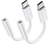 Adaptateur USB C Jack[Certifié MFi] 2Pack Adaptateur Jack USB C à 3,5 mm Jack Adaptateur/USB Type C Aux Audio Convertisseur Écouteur Adaptateur iPhone 15,Adaptateur Jack USB C pour iPhone 15/Samsung