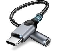 Adaptateur USB C Jack de Casque 3,5mm,Adaptateur USB C Jack,Type C avec DAC,écouteurs Numérique Type C vers Audio Compatible avec Galaxy S25 S24,iPhone 16/15,MacBook,Huawei