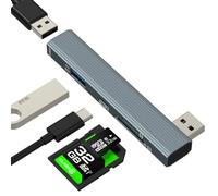 Adaptateur USB C Jack Lecteur Carte SD Micro SD Hub Prise Double 3.0 vers Charge Port USB A Cable Flash Compact Multiple Accessoires Multiprise Commutateur de Type C Externe Mémoire Card Reader Clé TF