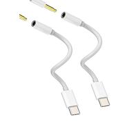 Adaptateur USB C Jack vers 3.5mm Ecouteur(Lot de 2) Casque Adapter Écouteur USB-C Prise Audio Compatible pour Samsung Galaxy Apple iPhone 15 Pro Max Plus iPad Air Mini Huawei Xiaomi Redmi Câble