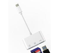 Adaptateur USB C Lector Cartes SD Micro SD OTG USB 3.0 pour Apple iPhone15 MacBook Pro pour iPad Air Compatible pour Samsung TF Card Reader Carte Mémoire Clé Accessoires Câble Memory Cartes