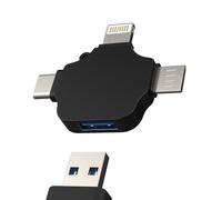 Adaptateur USB C Lightning Micro USB OTG USB A vers Type C Apple iPhone 15 Pro Max Android Jack Thunderbolt Femelle Accessoire Compatible avec Les claviers Samsung MacBook Plus iPad Prise
