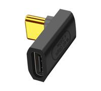 Adaptateur USB C Mâle vers Femelle Coudé 90 degrés 240W Synchro 40Gbps Vidéo 8K Noir
